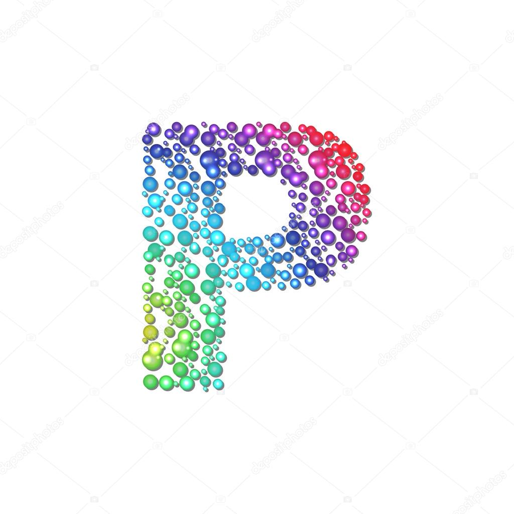 Circle rainbow letter P Stock Vector by ©1001_holiday 43361815