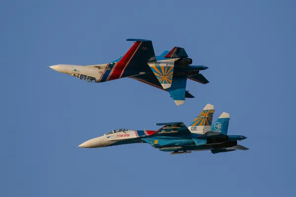 Su-27 Russian Knights — Stock Photo, Image