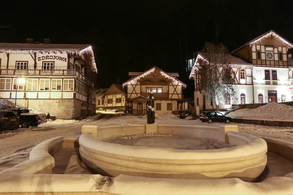 Hlavní náměstí v szczawnica — Stock fotografie