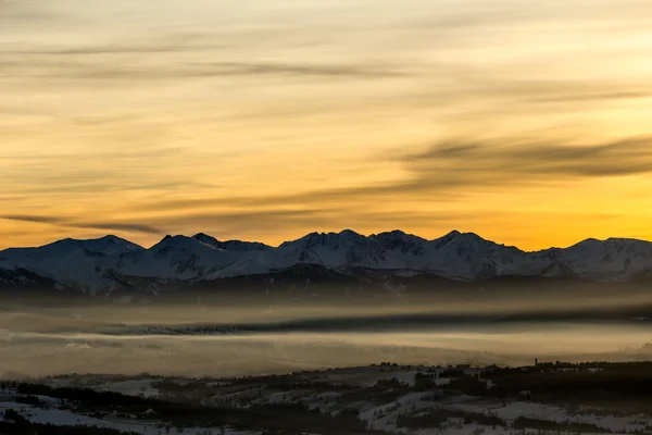 Tatry montagne - vista aerea — Foto Stock