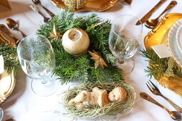 Traditionele kerst tafel — Stockfoto