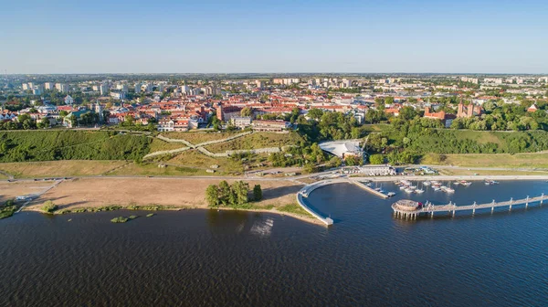 Вежі Собору Пагорб Тумскі Місті Плок Польща — стокове фото