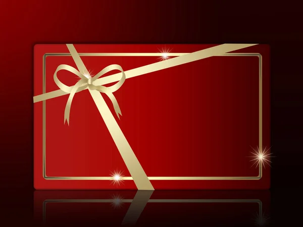 Karácsonyi piros ajándék doboz. — Stock Vector