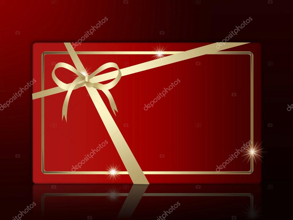 Christmas Red Gift Box Logo Icon.
