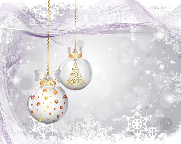 Natal Baubles fundo . —  Vetores de Stock