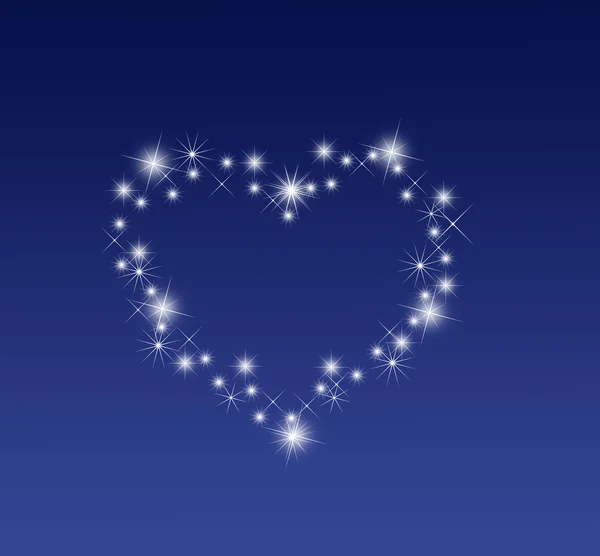 Heart made with stars — Stock Photo, Image