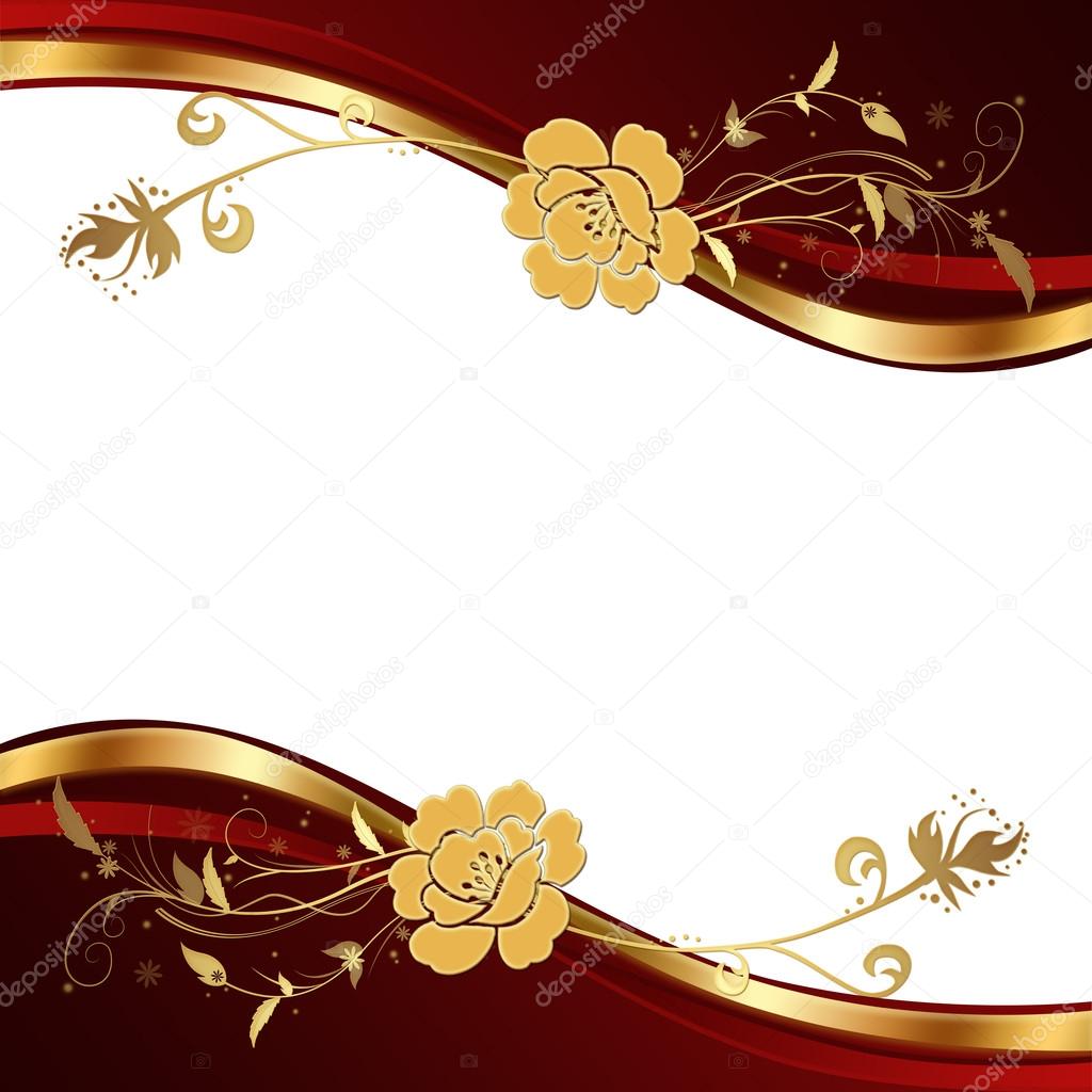 Abstract red and Gold Background. Stock Vector by ©lily45 20433387