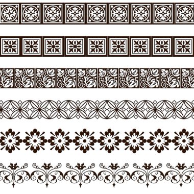 Borders and friezes. clipart
