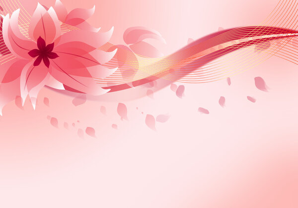 Pink floral background.