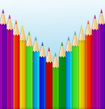 Renkli kalemlerle arka plan.