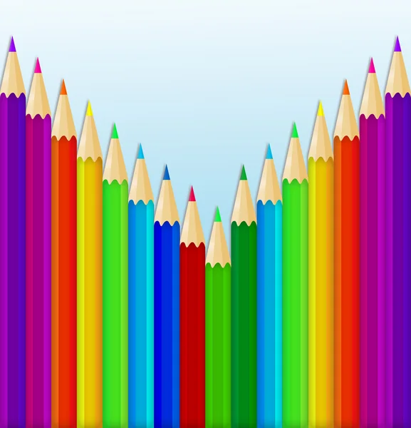 Fundo com lápis coloridos . — Vetor de Stock
