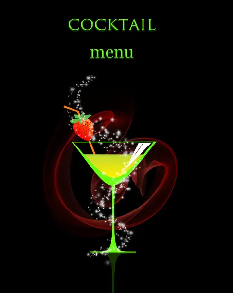 Carte de menu Cocktail . — Image vectorielle