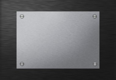 Metalik plaket tabela için.