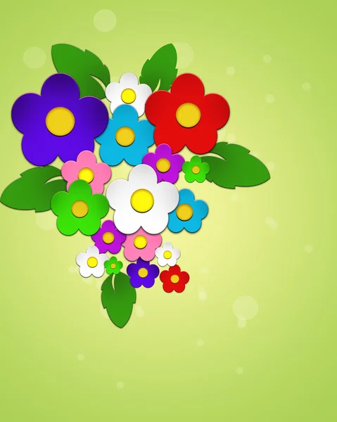 Belles fleurs colorées . — Image vectorielle