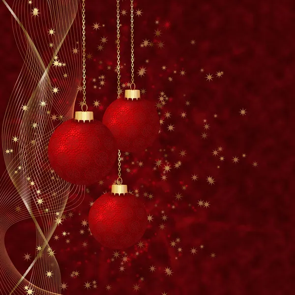 Boules de Noël rouges. — Image vectorielle