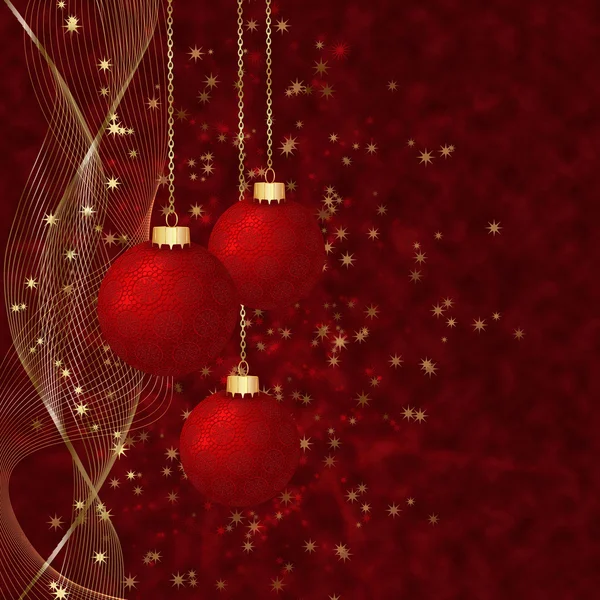 Bolas rojas de Navidad. — Archivo Imágenes Vectoriales