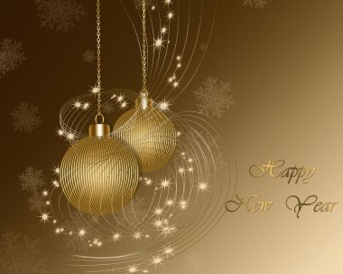 Altın Noel topları.