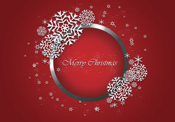 Christmas kırmızı arka plan ile kar tanesi.