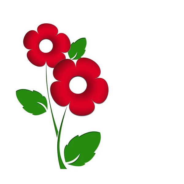 Red flower. — Stock Vector