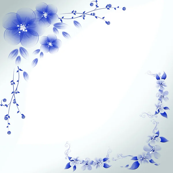 Abstract blue flowers . — Stock Photo, Image