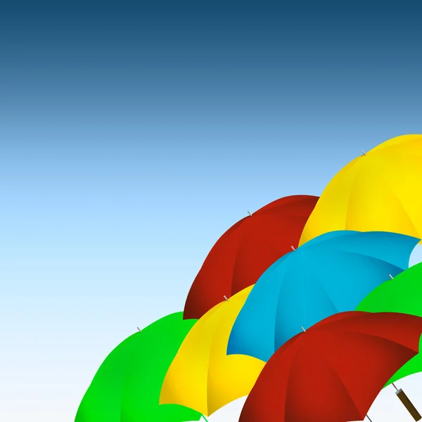 Färgglada paraplyer. — Stock vektor