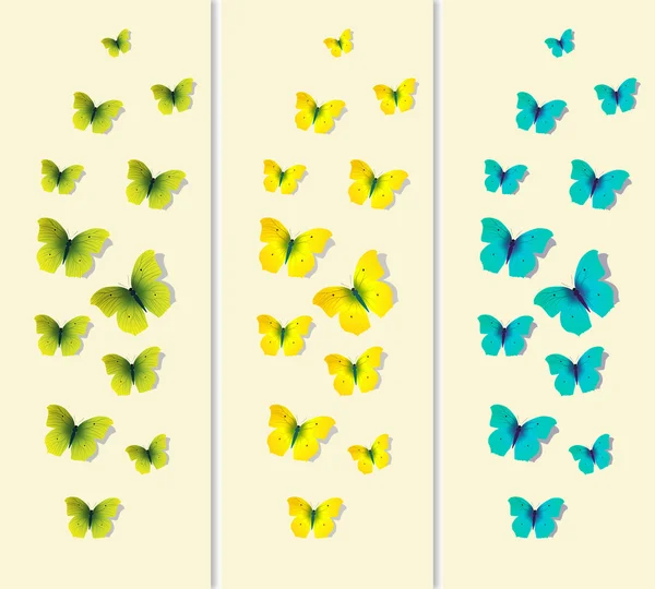 Декоративные бабочки . — стоковый вектор