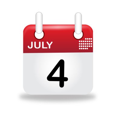 takvim simgesini 3B 4 Temmuz