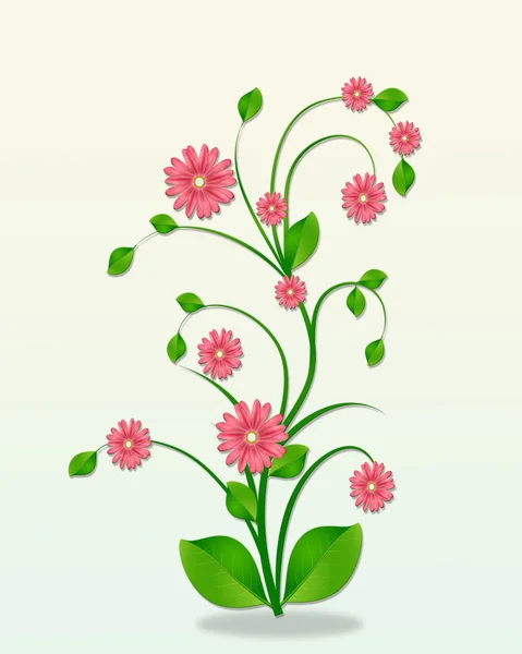 Abstracte achtergrond met bloemen — Stockvector