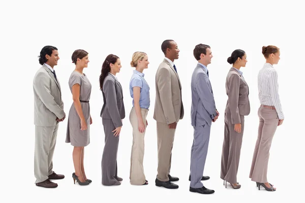 Profile of a business team in a single line — Stock Photo, Image