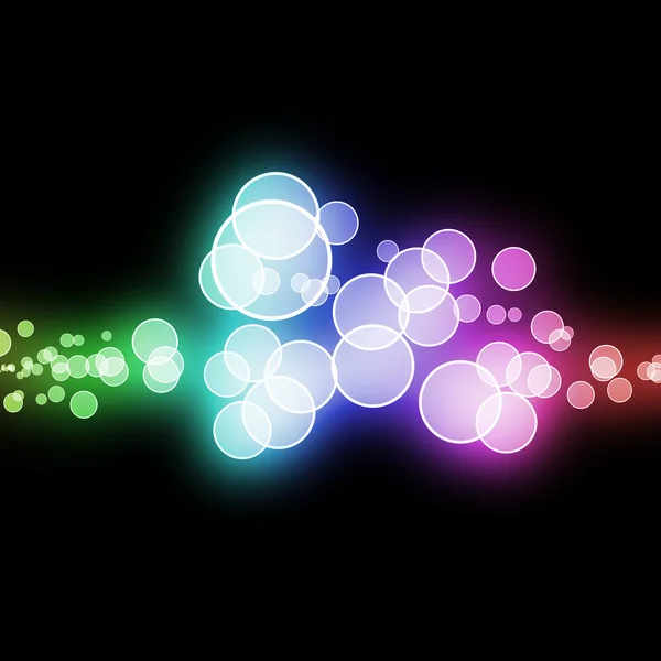 Multicolored circles melding together — Stock Photo, Image