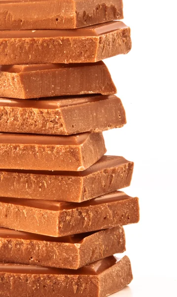 Close up of a pile of chocolate — Stock Photo, Image