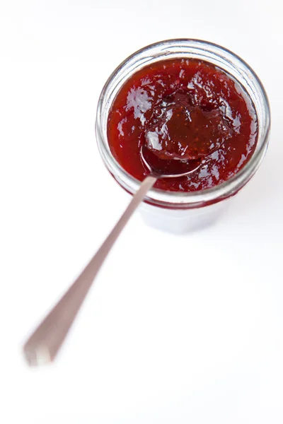 Jar of jam ready to eat — Stock Photo, Image