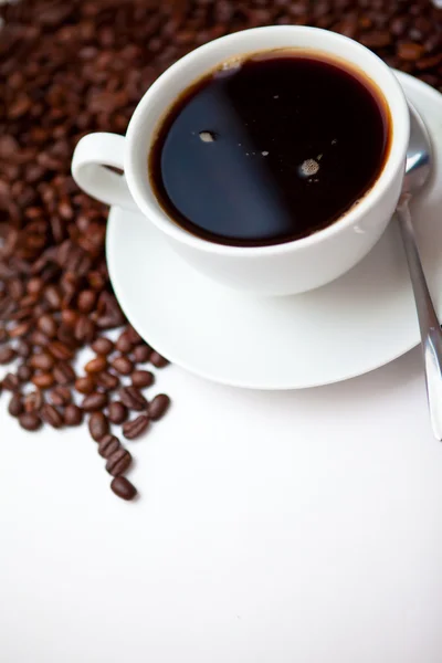 Espresso and beans — Stock Photo, Image