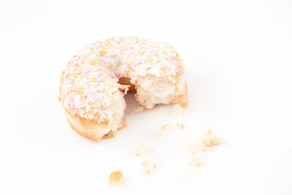 Sugar doughnut with crumbs — Stock Photo, Image