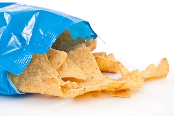 Open bag with fallen tacos — Stock Photo, Image