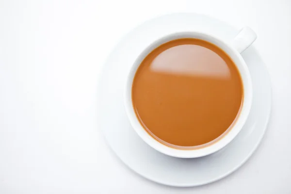 Kopje koffie met melk — Stockfoto