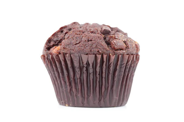 Close up de um muffin de chocolate fresco assado — Fotografia de Stock