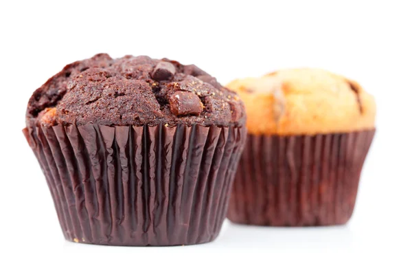 Frisch gebackene Muffins nebeneinander — Stockfoto