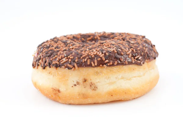 Chocolate doughnut with icing sugar — Stock Photo, Image