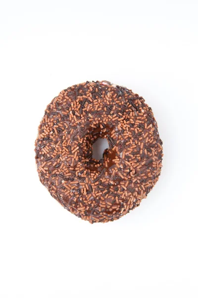 Fechar de um donut de chocolate — Fotografia de Stock