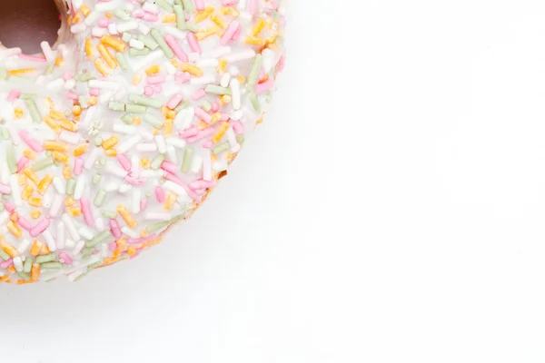 Close up of a doughnut with icing sugar — Stock Photo, Image