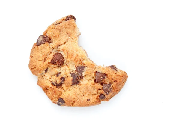 Close up of a cookie with a big part missing — Stock Photo, Image