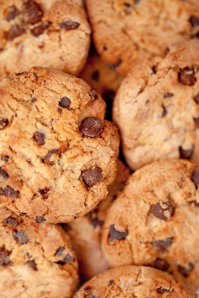 Primer plano de las galletas borrosas dispuestas juntas — Foto de Stock