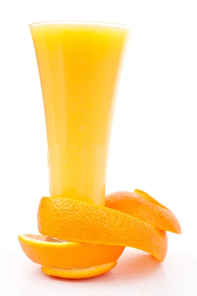 Orange peel at the base of a glass — Stock Photo, Image