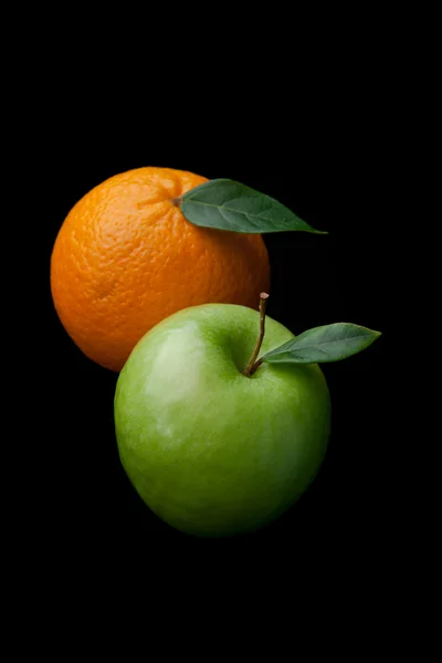 Arancio e mela frutti — Foto Stock