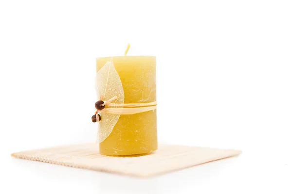 Yellow candle — Stock Photo, Image
