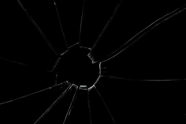 Broken and crackled glass — Stock Photo, Image
