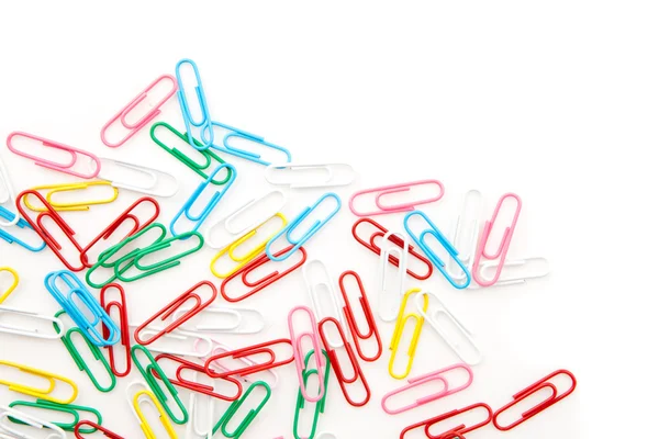 Many paper clips laid out together — Stock Photo, Image