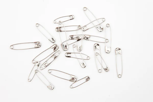 Grijze paperclips — Stockfoto