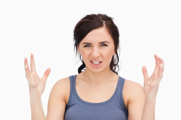 Stressed young woman — Stock Photo, Image